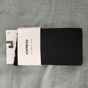 Express Full Lenth Black Sheer Tights in Size M/L